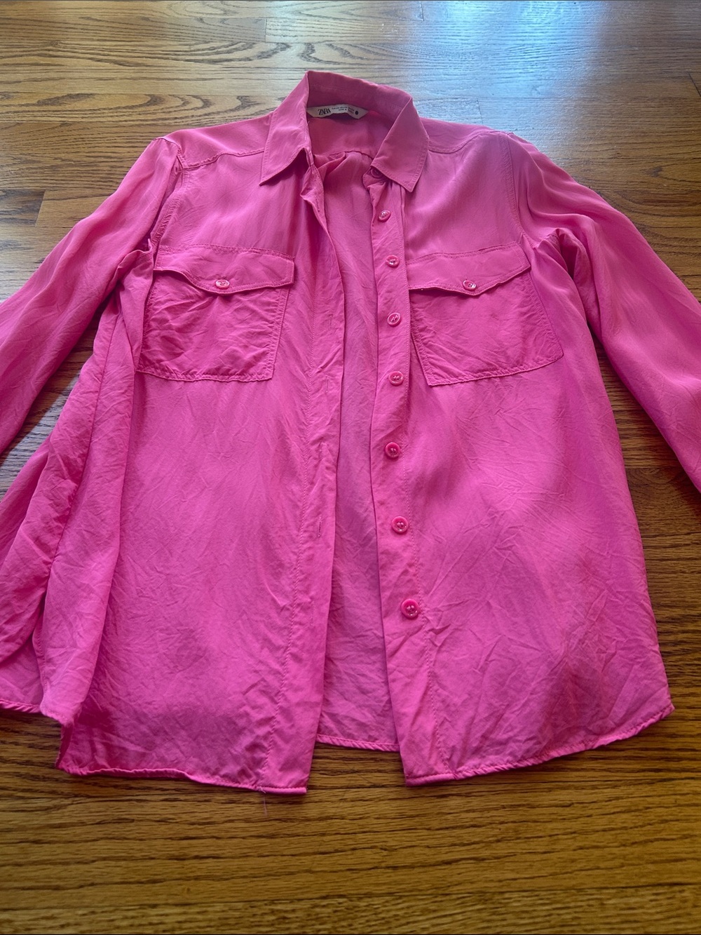 Zara Pink Blouse Size XS - Picture 3 of 7